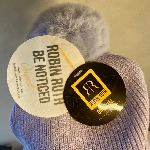 Lavender Beanie Pompom New York Logo Unisex NWT - Picture 5 of 11
